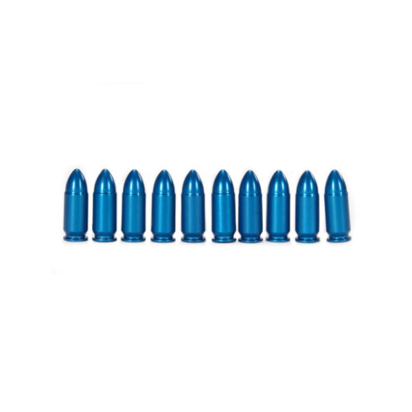 A-Zoom 9mm Luger Snap Caps Aluminum Blue 10 Pack 15316